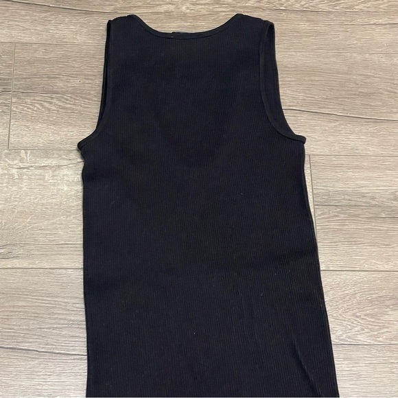 ZARA Limitless Contour Collection Ribbed Seamless Long Jumpsuit Black Sz XS/S - Picture 8 of 10
